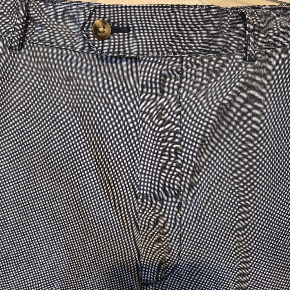 Daniel Cremieux Mens Flat Front Chino Shorts Size‎ 38 Blue check pattern Golf - Picture 6 of 6